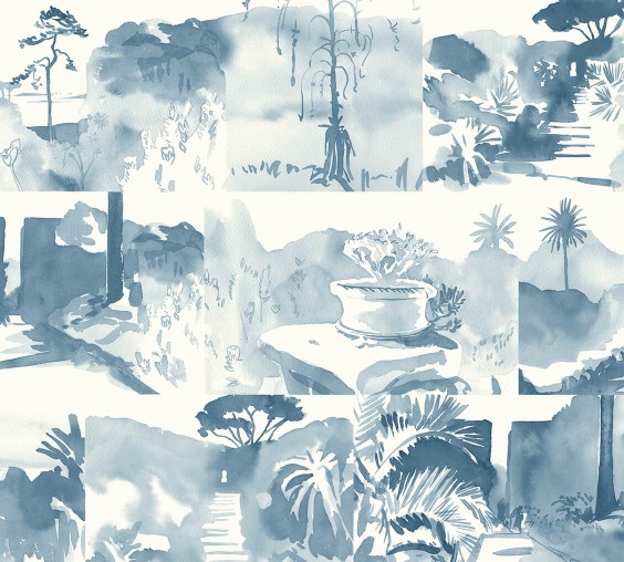 Панно Paint and Paper Library Tresco Abbey Gardens Blue Blood 0393AGBLUEB